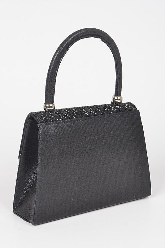 Women Rhinestone Bow Tie Iconic Top Handle Clutch Zarnesh