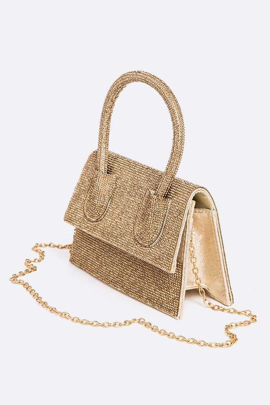 Women Rhinestone Convertible Top Handle Clutch Bag | Zarnesh - Zarnesh