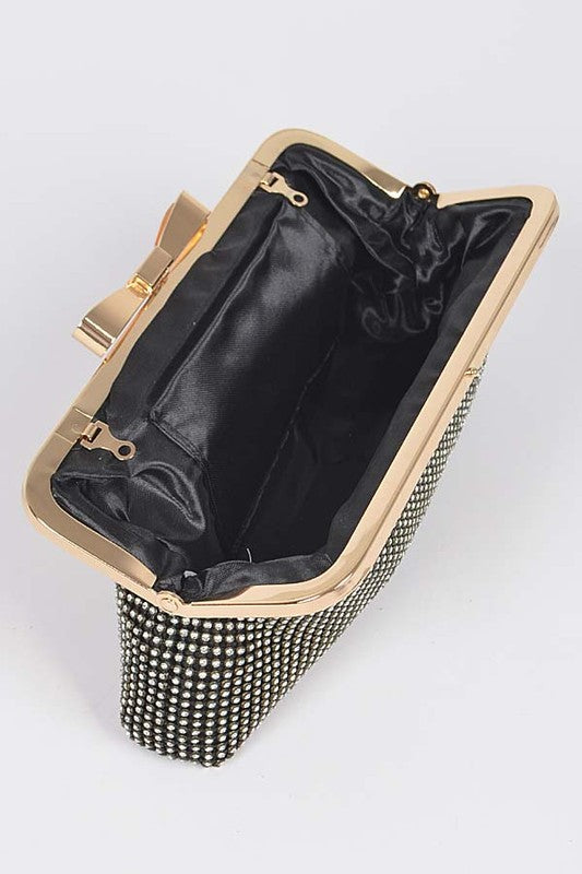 Womens Rhinestone Mesh Crystal  Clutch Bag | Zarnesh
