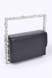 Womens Rhinestone Square Iconic Clutch | Zarnesh