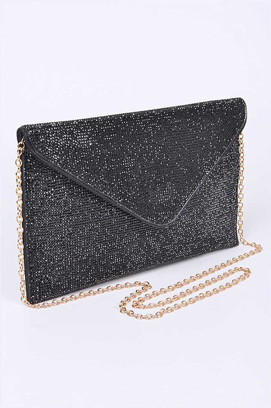 Womens Rhinestone Statement Envelope Clutch Bag | Zarnesh