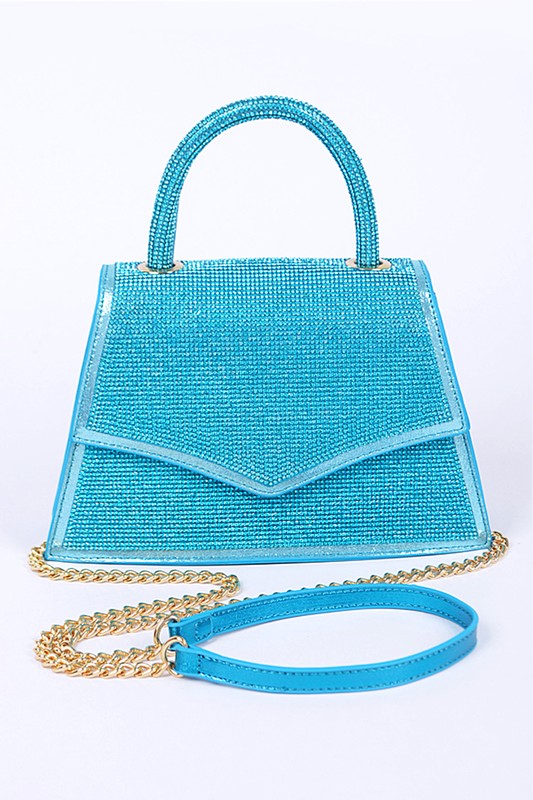 Womens Rhinestone Top Handle Convertible Clutch Bag | Zarnesh