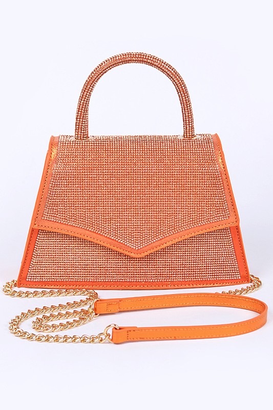 Womens Rhinestone Top Handle Convertible Clutch Bag | Zarnesh