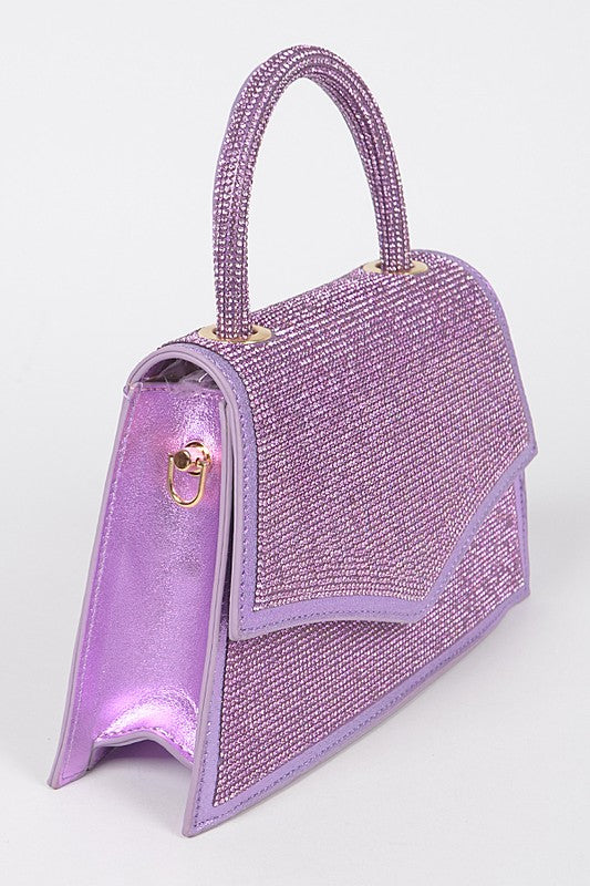 Womens Rhinestone Top Handle Convertible Clutch Bag | Zarnesh
