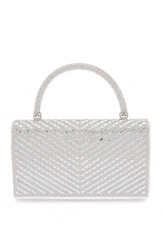 Womens Rhinestone Top Handle Statement Clutch Bag | Zarnesh