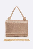 Womens Rhinestone Top Handle Small Bridal Party Clutch | Zarnesh