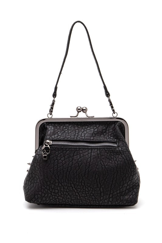 Women Skull Studded Shoulder Hand Strap Shoulder Bag | Zarnesh