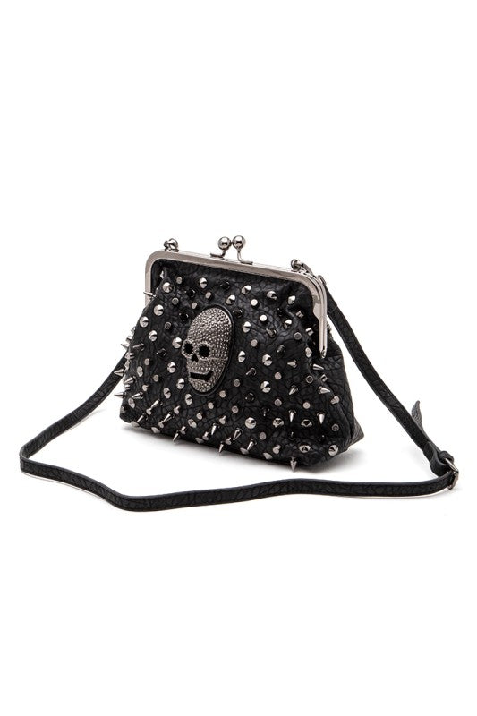 Women Skull Studded Shoulder Hand Strap Shoulder Bag | Zarnesh