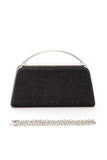 Womens Slim Top Handle Rhinestone Box Clutch | Zarnesh