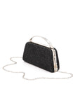 Womens Slim Top Handle Rhinestone Box Clutch | Zarnesh