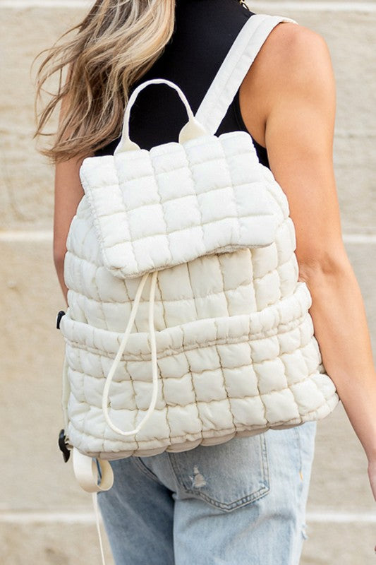 Womens Stevie Quilted Puffer Backpack | Zarnesh