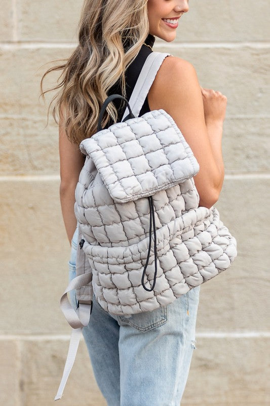 Womens Stevie Quilted Puffer Backpack | Zarnesh