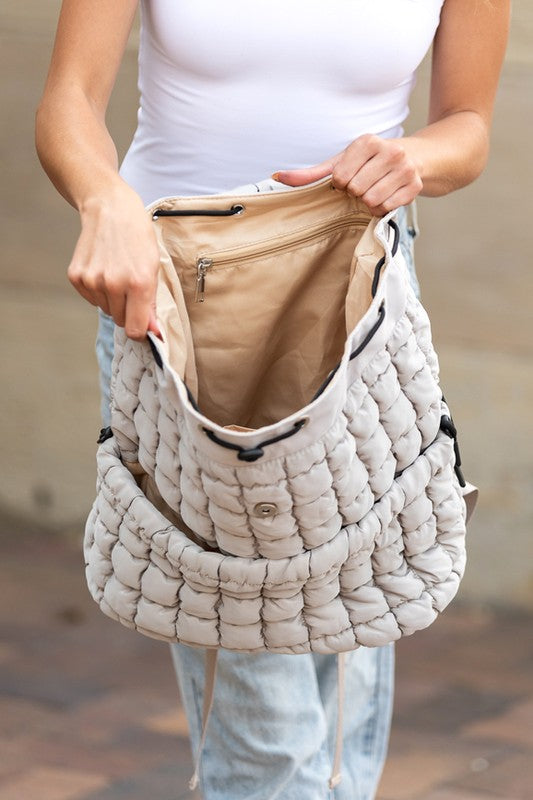 Womens Stevie Quilted Puffer Backpack | Zarnesh
