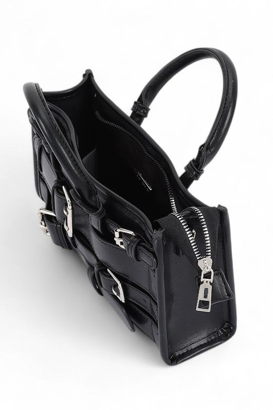 Womens Strapy Buckle Top Handle Y2K Crossbody Bag | Zarnesh