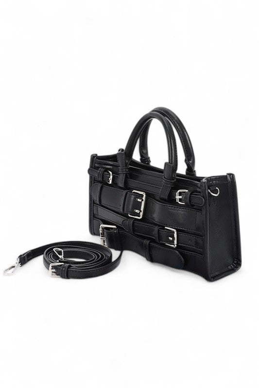 Womens Strapy Buckle Top Handle Y2K Crossbody Bag | Zarnesh