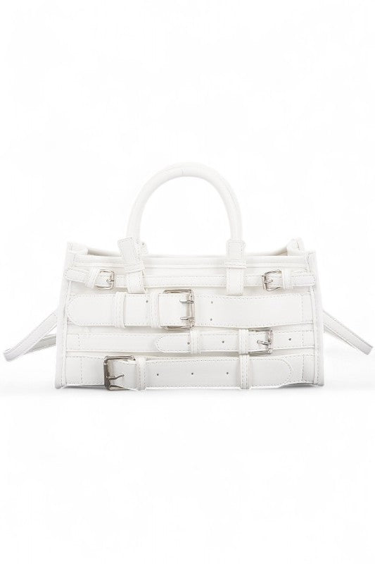 Womens Strapy Buckle Top Handle Y2K Crossbody Bag | Zarnesh