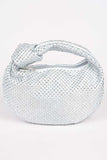 Womens Tonal Studded Knotted Soft Clutch | Zarnesh