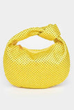 Womens Tonal Studded Knotted Soft Clutch | Zarnesh
