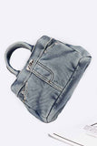 Women Washed Denim Top Handle Convertible Bag Zarnesh