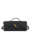 Womens Weaved Faux Leather Top Handle City Clutch Bag |Zarnesh