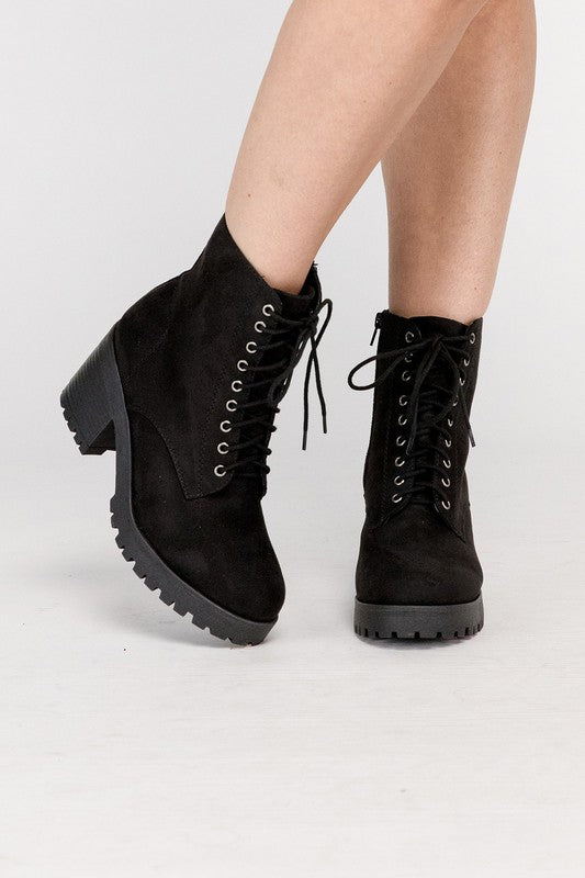 Women’s Fuzzy Combat Boots | Zarnesh