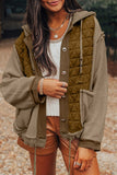Women Textured Patchwork Loose Fit Hooded Jacket | Zarnesh