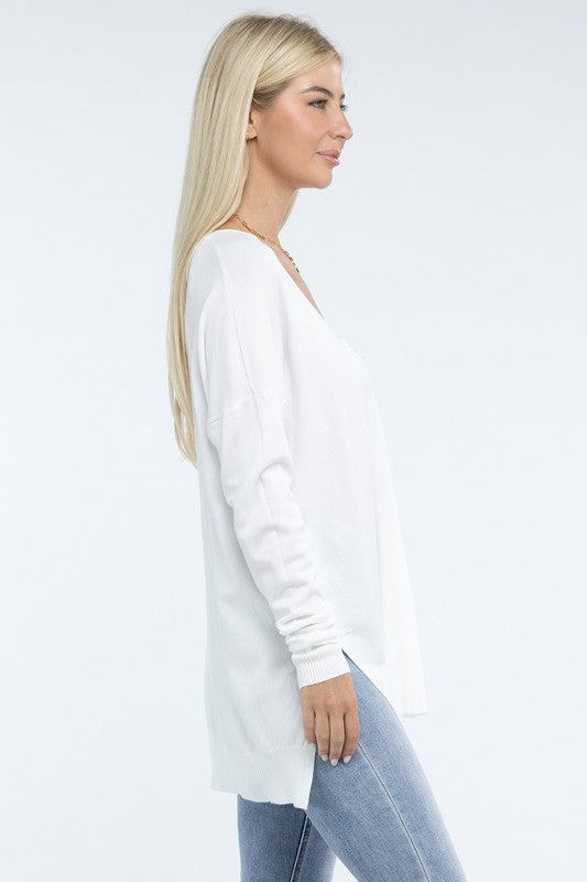 Women’s Hi-Low Hem Front Seam Sweater | Zarnesh