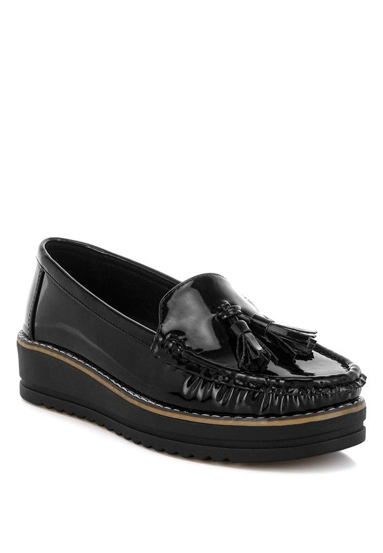 Women’s Strelka Tassel Detail Flatform Loafers | Zarnesh