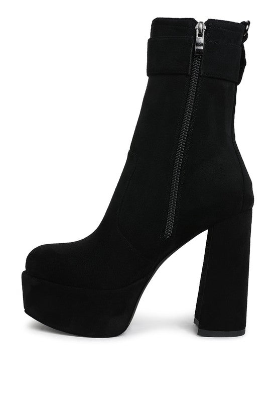 Women’s Wanderer Flared Block Heel Mid-Calf Boots | Zarnesh