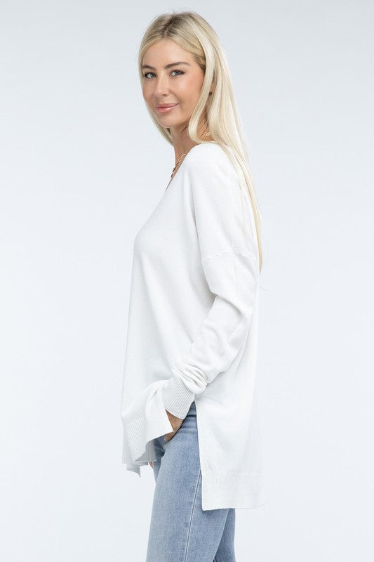 Women’s Hi-Low Hem Front Seam Sweater | Zarnesh