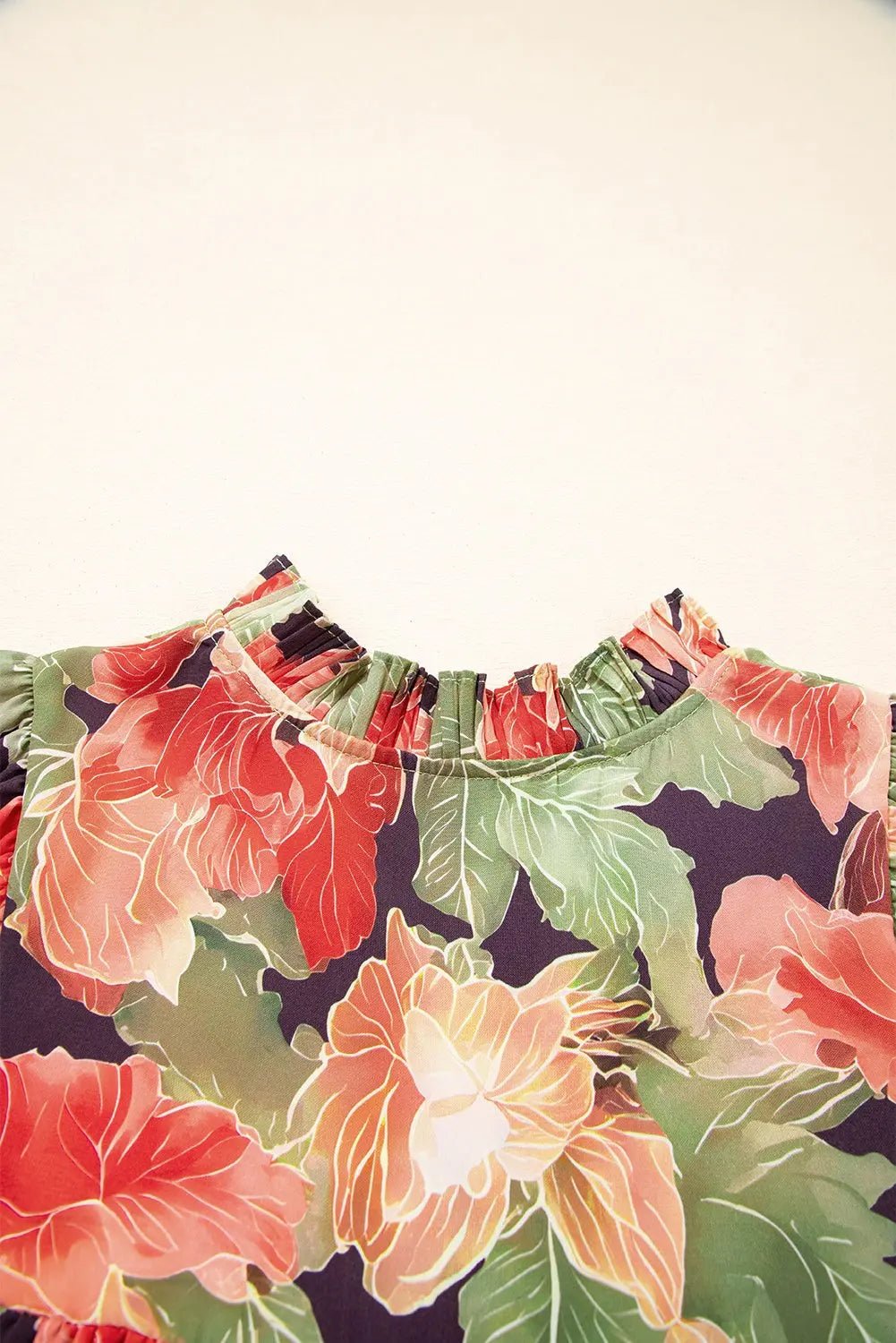 Annika Floral Half Sleeve Babydoll Mini Dress | Zarnesh