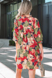 Annika Floral Half Sleeve Babydoll Mini Dress | Zarnesh