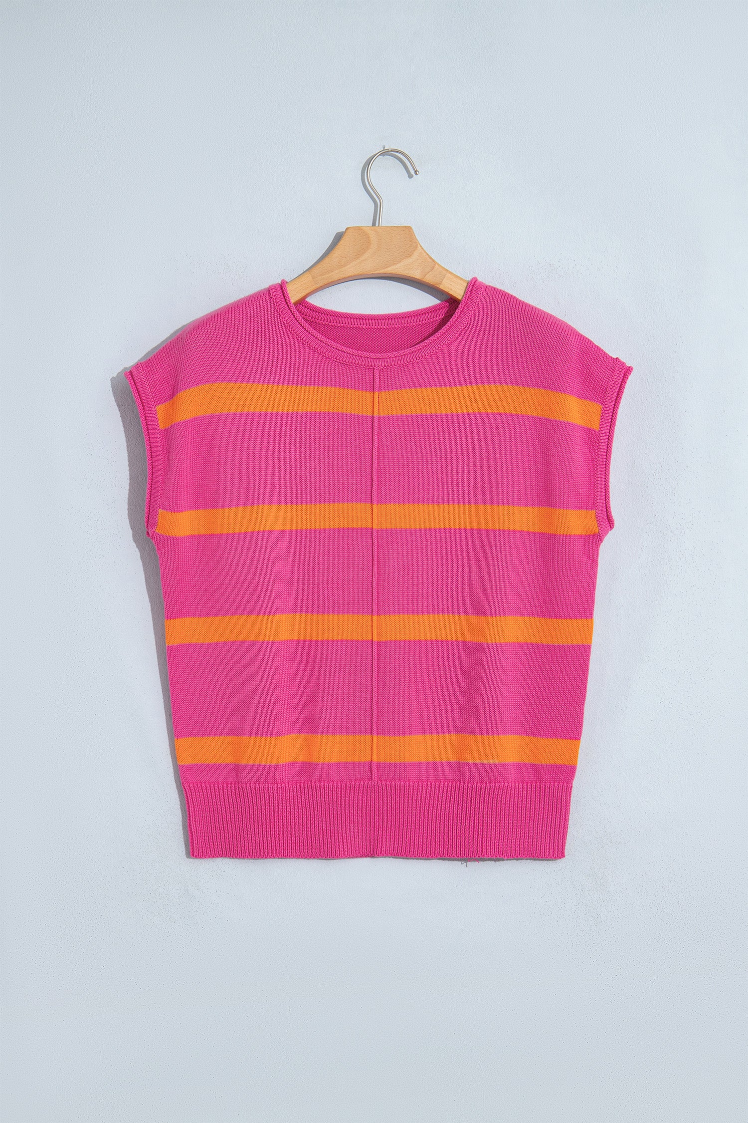 Striped Western Short Sleeve Knit Sweater | Zarnesh