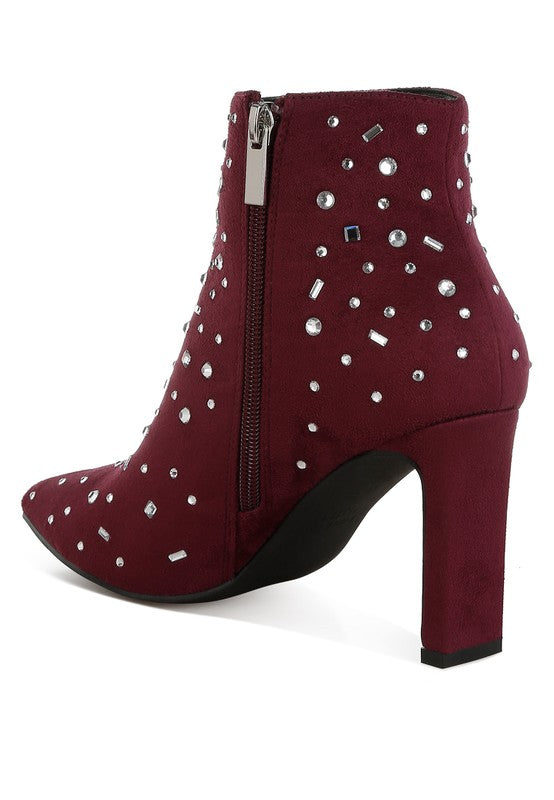 Women’s Sakura Diamante Embellished Microfiber Boots | Zarnesh