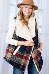 Women’s Warm Plaid Vest  | Zarnesh