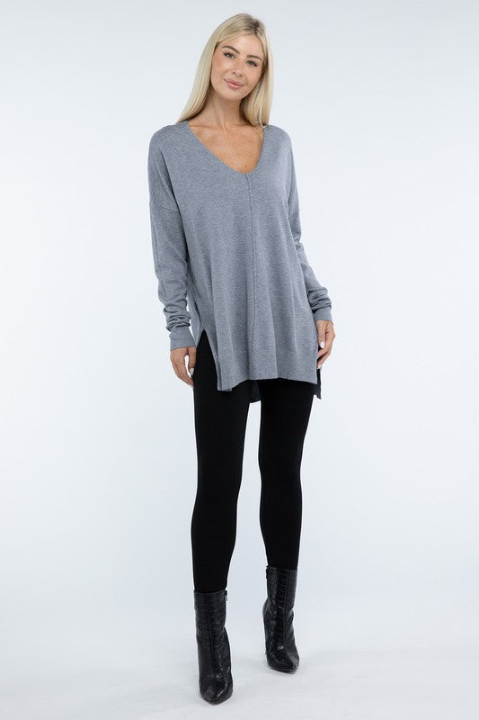 Women’s Hi-Low Hem Front Seam Sweater | Zarnesh