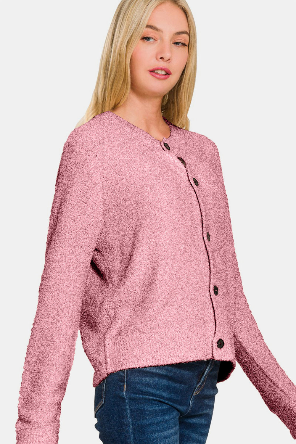 Women’s Zenana Button Down Long Sleeve Sweater Cardigan | Zarnesh