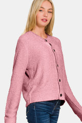 Women’s Zenana Button Down Long Sleeve Sweater Cardigan | Zarnesh