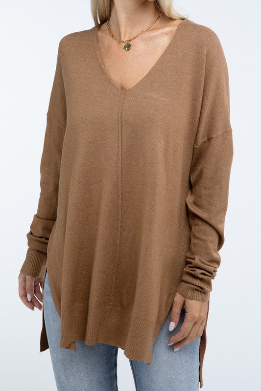 Women’s Hi-Low Hem Front Seam Sweater | Zarnesh