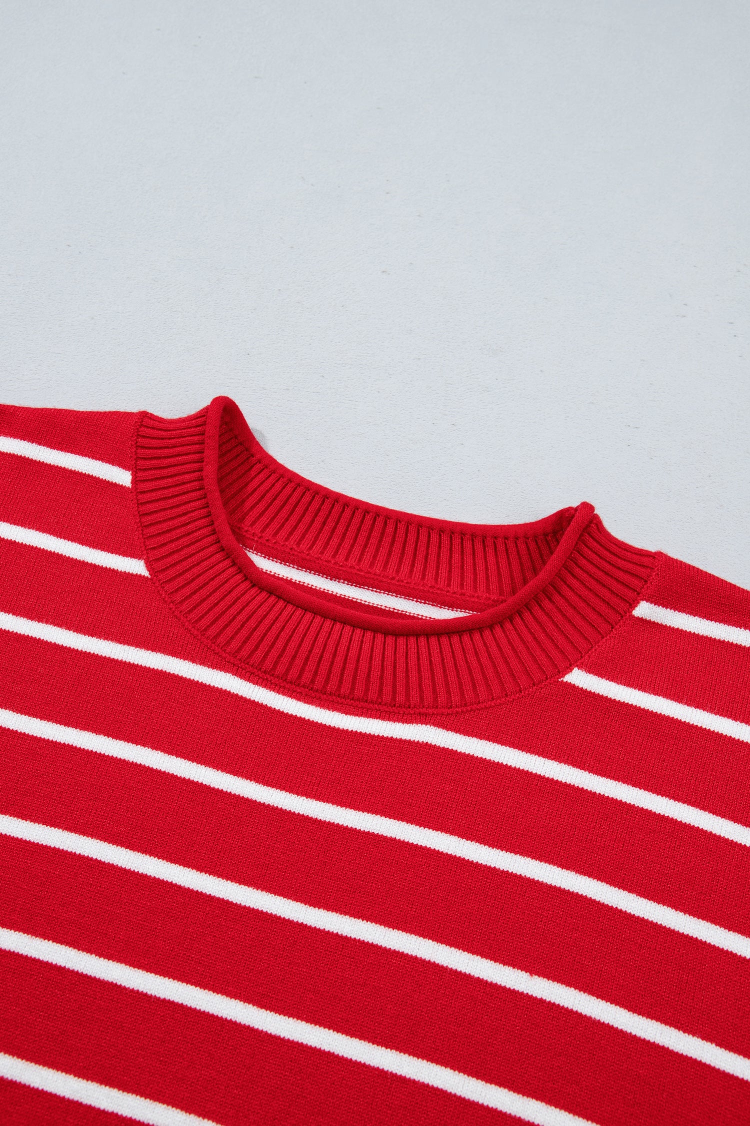 Striped Half Sleeve Drop Shoulder Sweater | Zarnesh