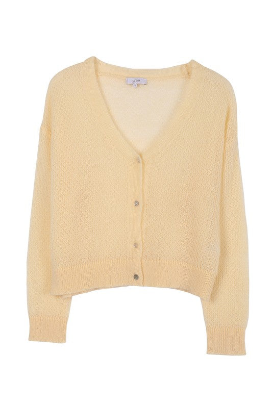 Women’s Wool Blended Sheer Cardigan | Zarnesh