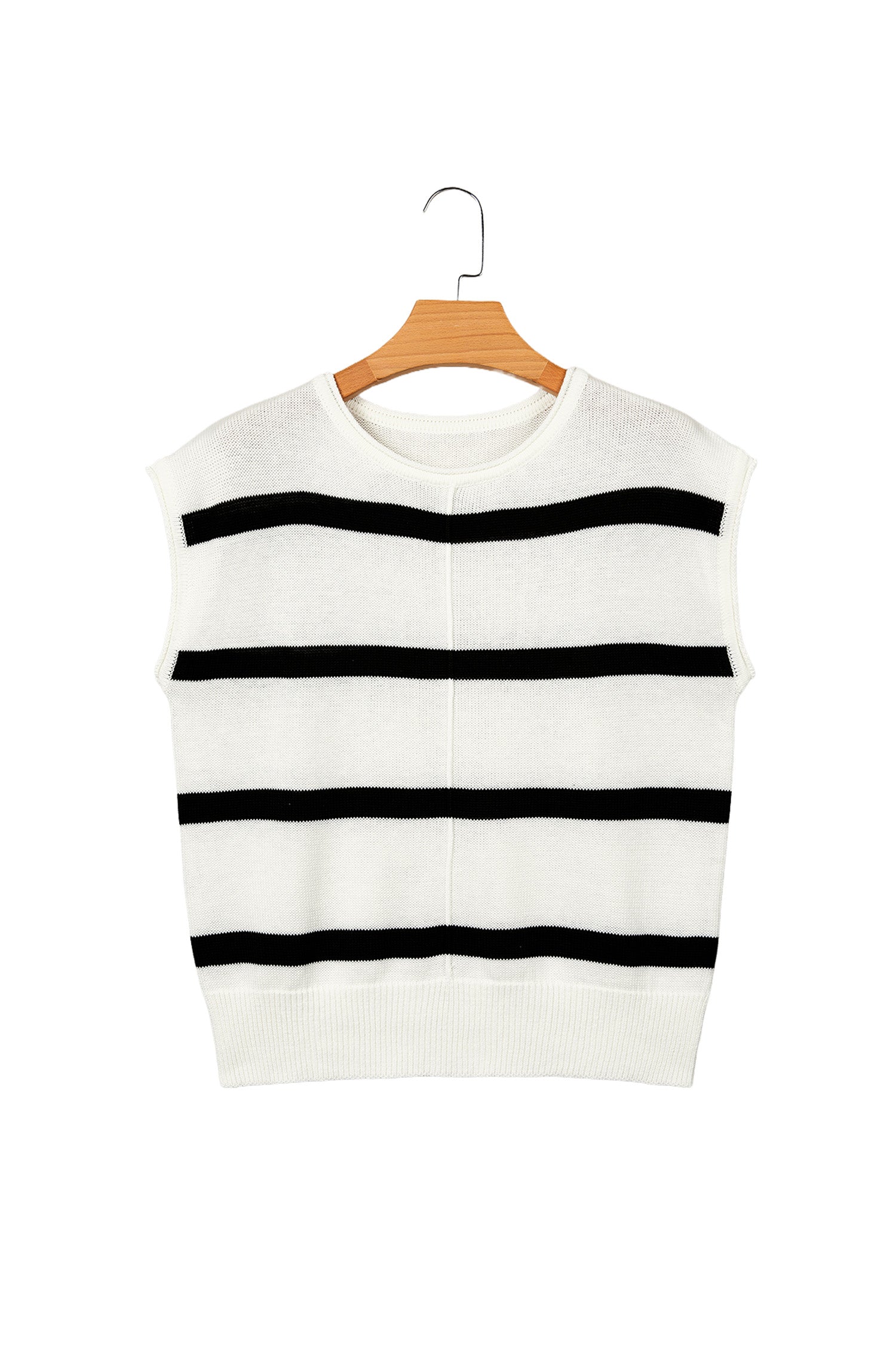 Striped Western Short Sleeve Knit Sweater | Zarnesh