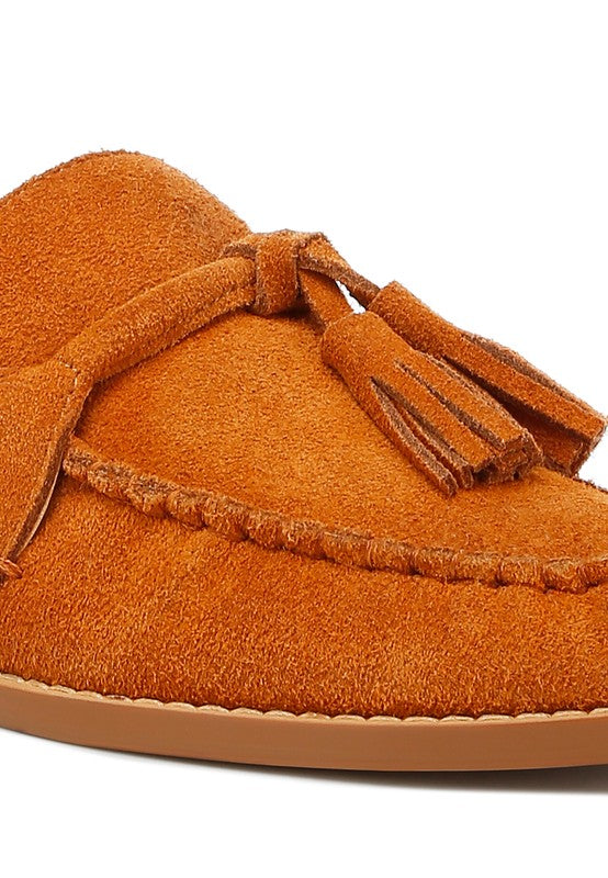 Women’s Rhone Tassels Detail Suede Loafers | Zarnesh