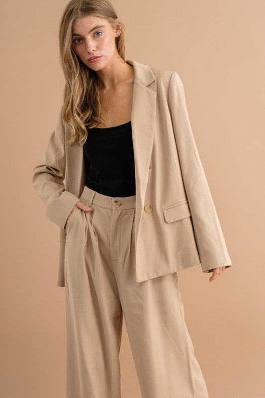 Women Double Button Blazer Jacket | Zarnesh