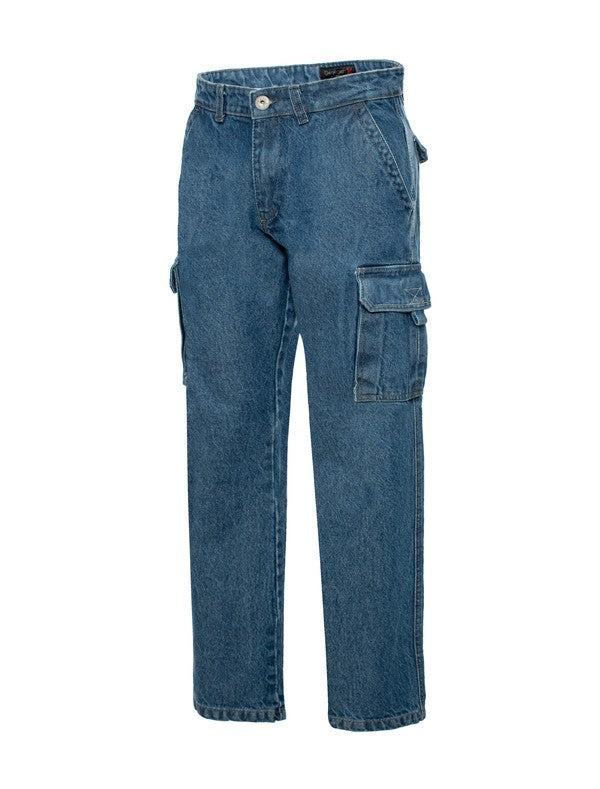 Men Cargo 100% Cotton Denim Pants | Zarnesh