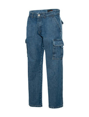 Men Cargo 100% Cotton Denim Pants | Zarnesh