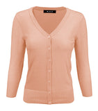 Women’s V-Neck Button Down Knit Cardigan Sweater | Zarnesh - Zarnesh