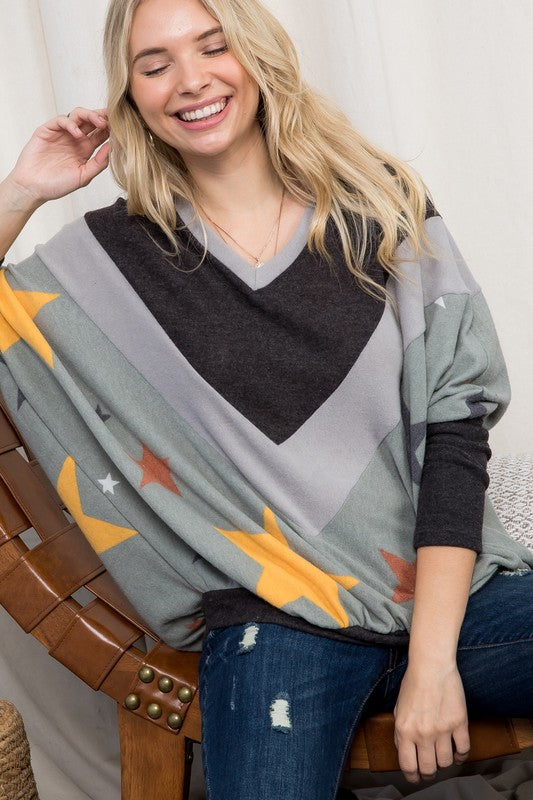 Women Plus Cozy Mix and Match Top | Zarnesh