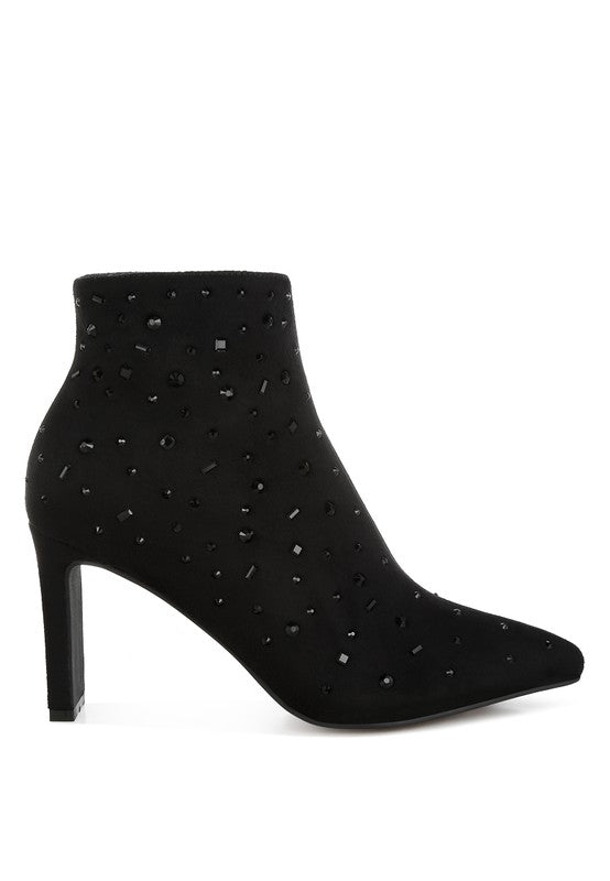 Women’s Sakura Diamante Embellished Microfiber Boots | Zarnesh