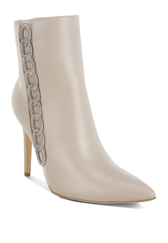 Women’s Kalina Rhinestones Chain Detail Boots | Zarnesh